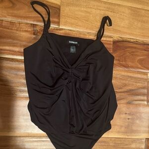 Express Black Ruched Camisole
